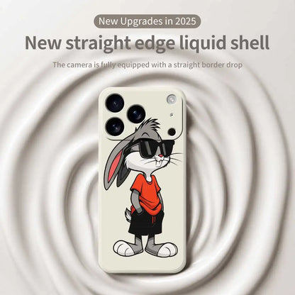 Cool Rabbit Phone Case For iPhone 17 Pro Max 17 Air 16 15 14 Plus 13 12 11 Pro Max XS Max XR 7 8 Plus 16E Silicone Soft Cover