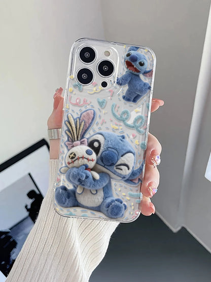 Disney phone case Stitch Toothed Phone Case For iPhone 11 12 13 14 15 16 17 Air Pro Max Plus Shockproof Cover