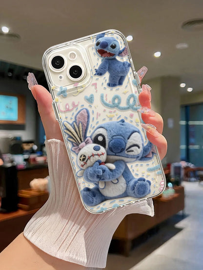 Disney phone case Stitch Toothed Phone Case For iPhone 11 12 13 14 15 16 17 Air Pro Max Plus Shockproof Cover