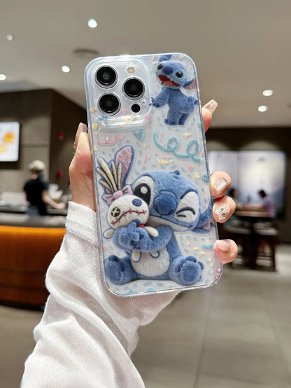Disney phone case Stitch Toothed Phone Case For iPhone 11 12 13 14 15 16 17 Air Pro Max Plus Shockproof Cover